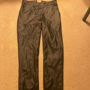 Super cool skinny black leather pants